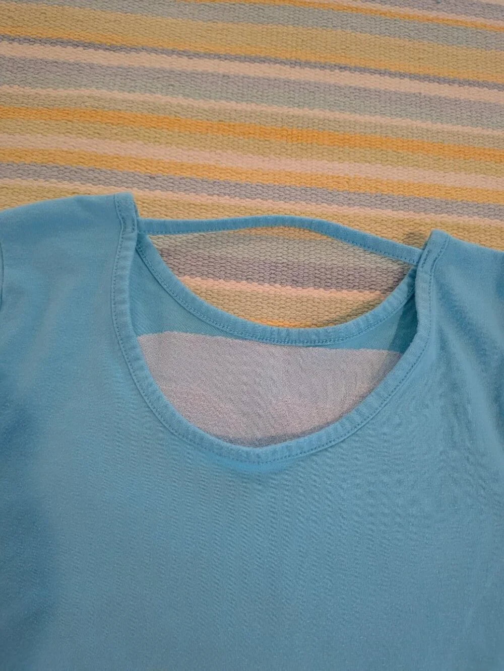Girls 7/8 Turquoise Flip Sequin Heart Tee Tropical Palm Tree Sun Cutout Neck Shi